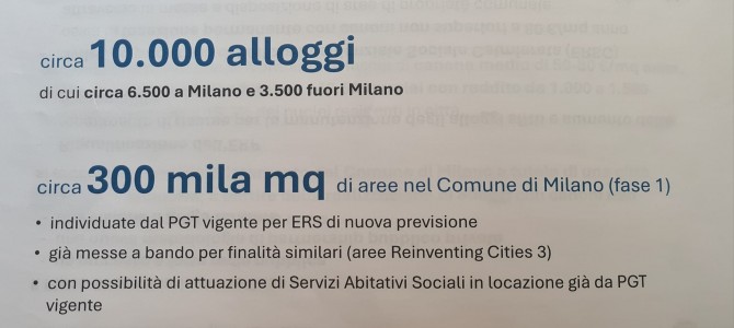 Il Comune lancia un piano casa per 10.000 alloggi in affitto calmierato